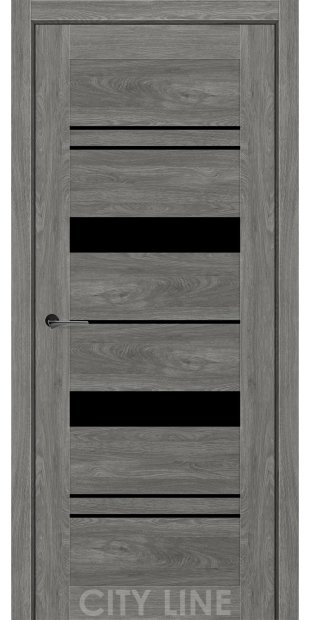 Межкомнатные двери CityLine Express VALENTA korfad-express-valenta-artvud-grei-cityline-express-s-cernym-steklom